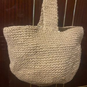 Crochet twine round bag